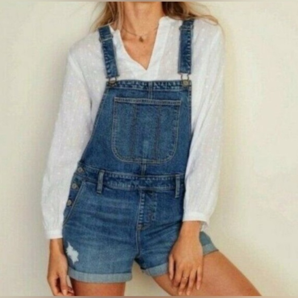 Old Navy Women's Blue Denim Overalls